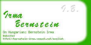 irma bernstein business card